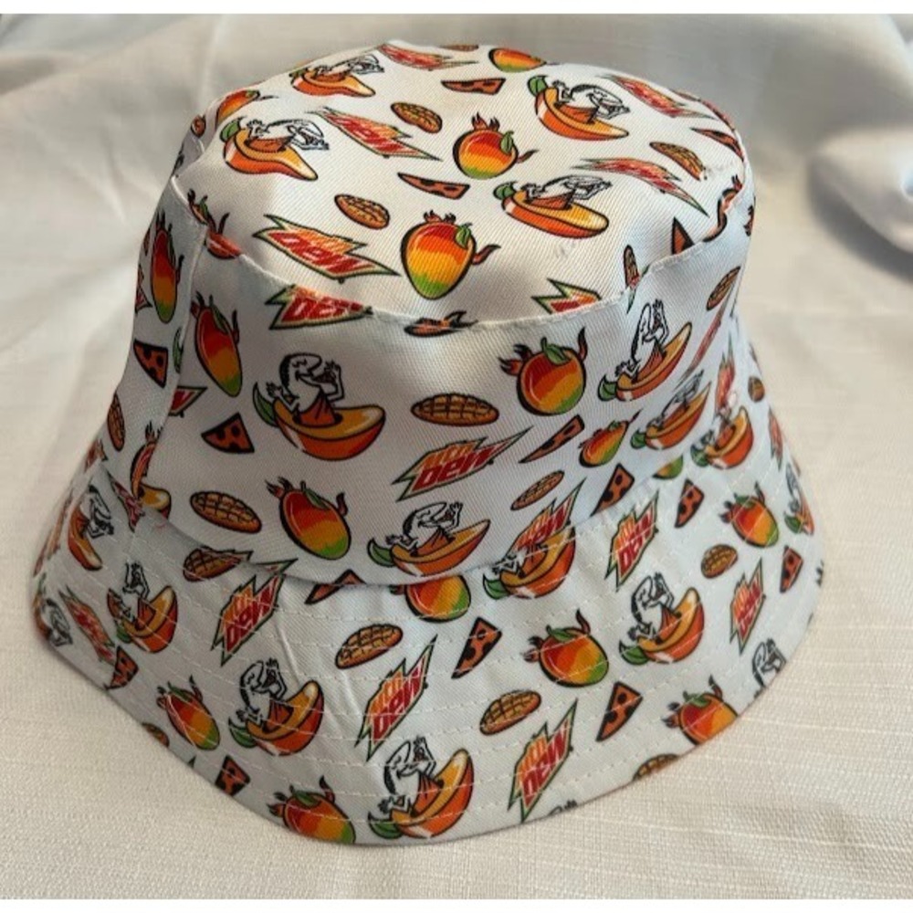 [LIMITED EDITION] Mountain Dew Little Caesars Mango Rush Reversible Bucket‎ Hat